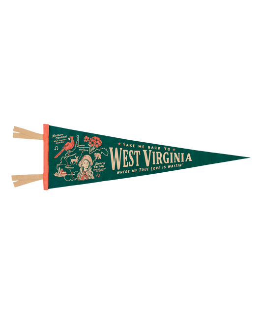 Take Me Back To West Virginia Where My True Love Is Waitin' Pennant  • Sierra Ferrell x Oxford Pennant