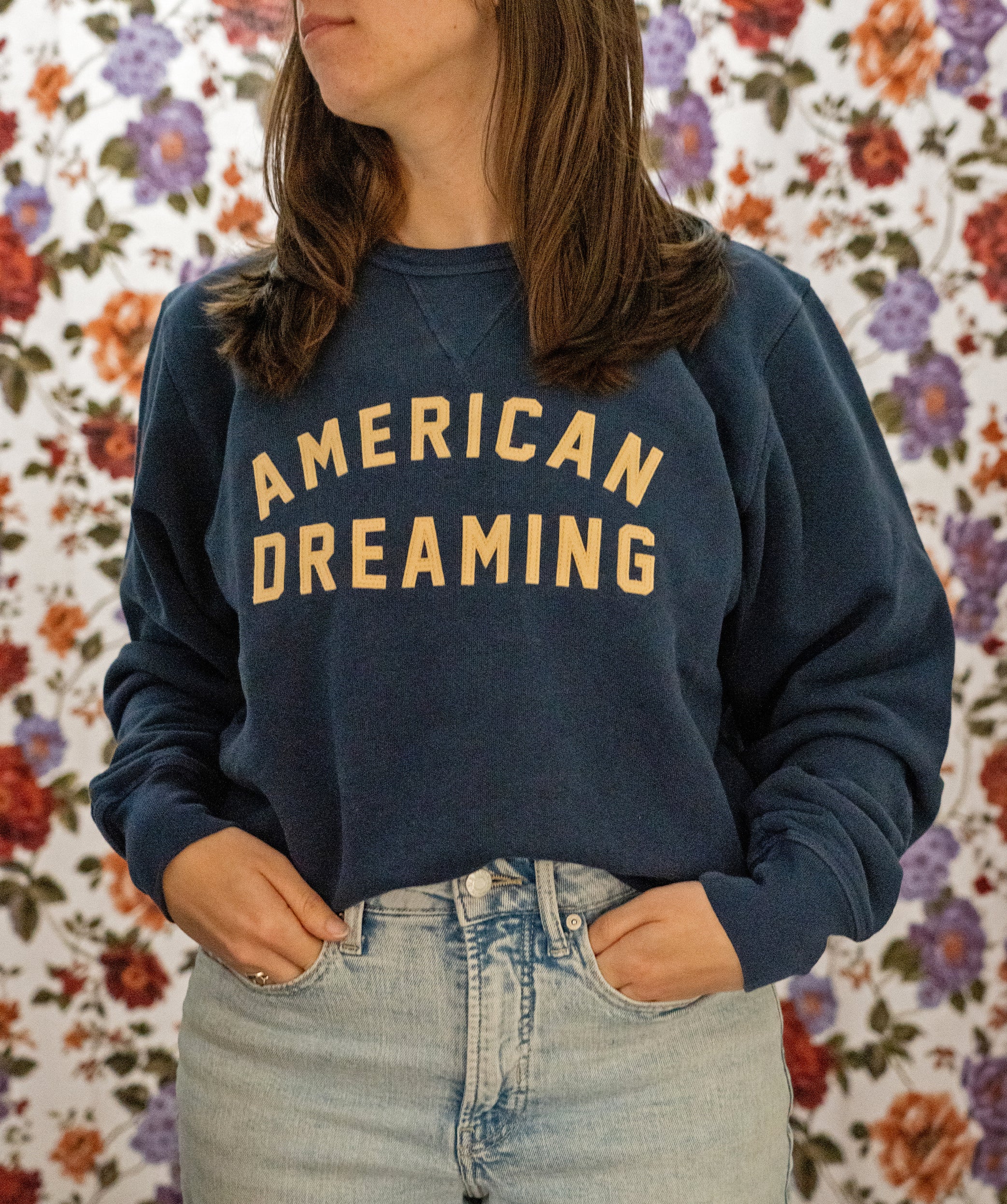 American Dreaming Stitched Crewneck | Sierra Ferrell x Oxford Pennant American Dreaming Stitched Crewneck | Sierra Ferrell x Oxford Pennant