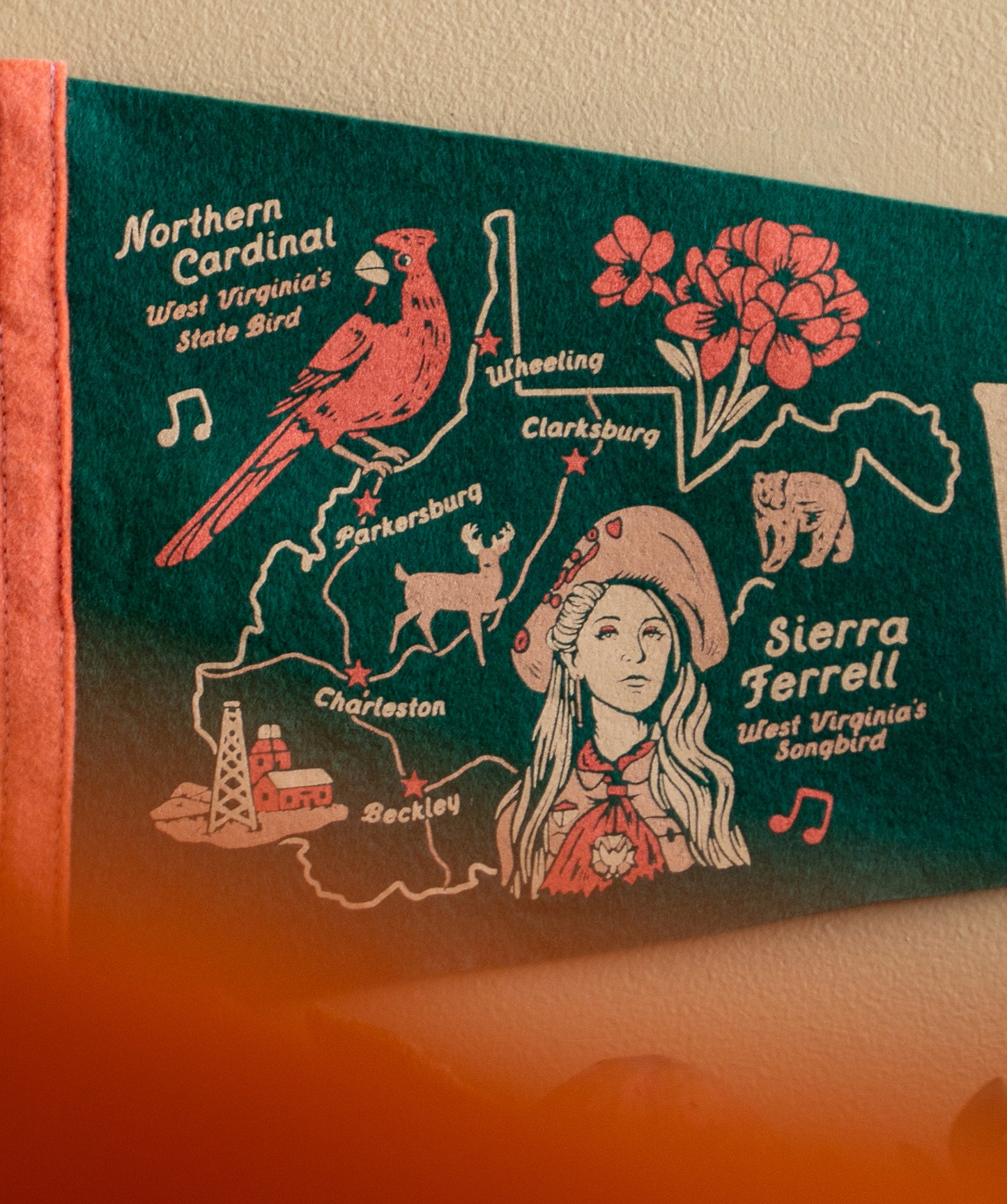 Take Me Back To West Virginia Where My True Love Is Waitin' Pennant  • Sierra Ferrell x Oxford Pennant