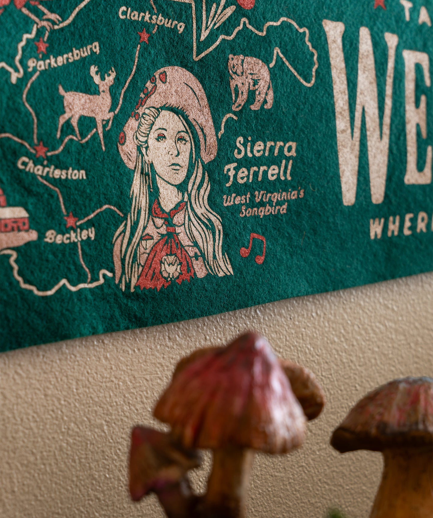 Take Me Back To West Virginia Where My True Love Is Waitin' Pennant  • Sierra Ferrell x Oxford Pennant