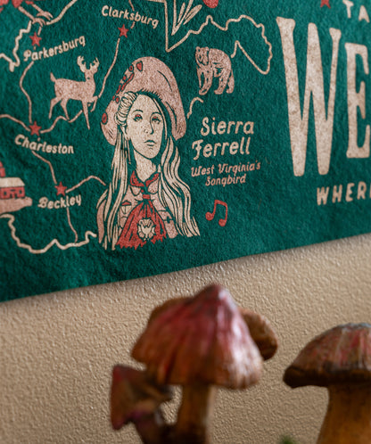 Take Me Back To West Virginia Where My True Love Is Waitin' Pennant  • Sierra Ferrell x Oxford Pennant