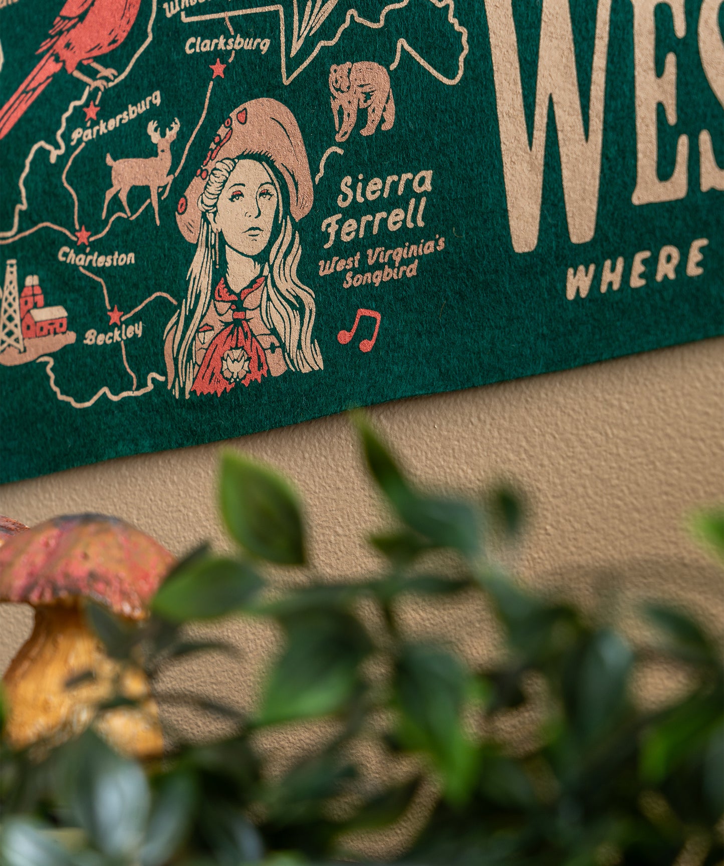 Take Me Back To West Virginia Where My True Love Is Waitin' Pennant  • Sierra Ferrell x Oxford Pennant