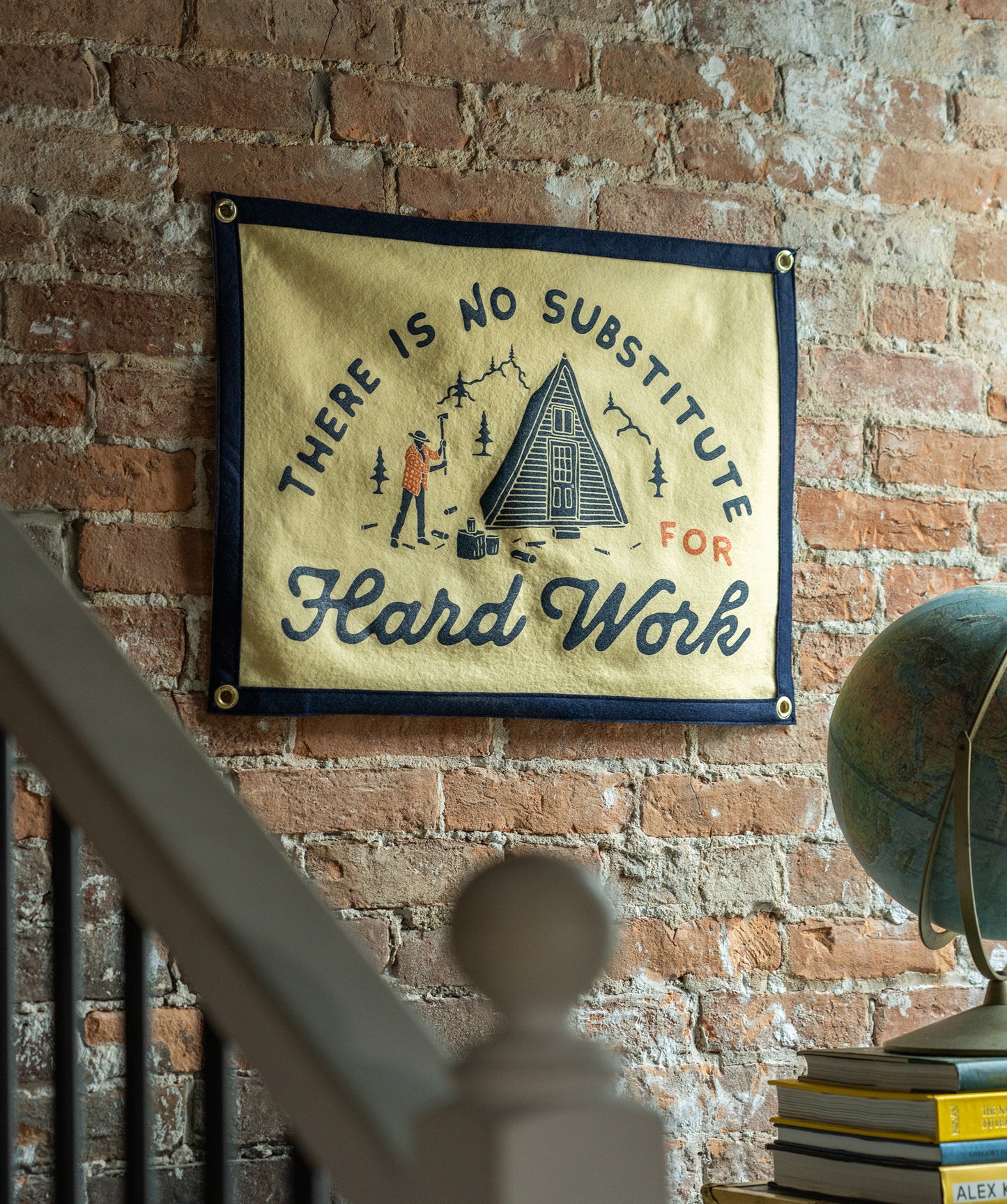 There is No Substitute for Hard Work Camp Flag