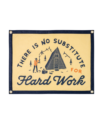 There is No Substitute for Hard Work Camp Flag