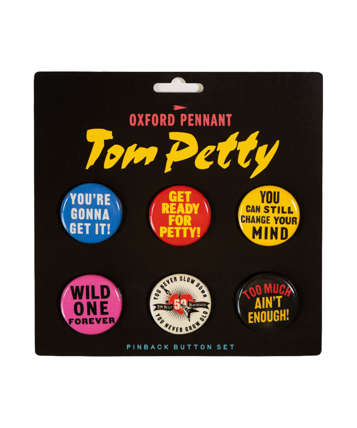 Tom Petty Pinback Button Pack • Tom Petty x Oxford Pennant