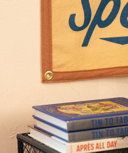 Slow Down To Speed Up Camp Flag • Unreasonable Hospitality x Oxford Pennant