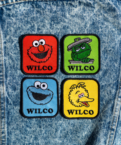 Sesame Street x Wilco Embroidered Patch Pack • Wilco x Sesame Street x Oxford Pennant