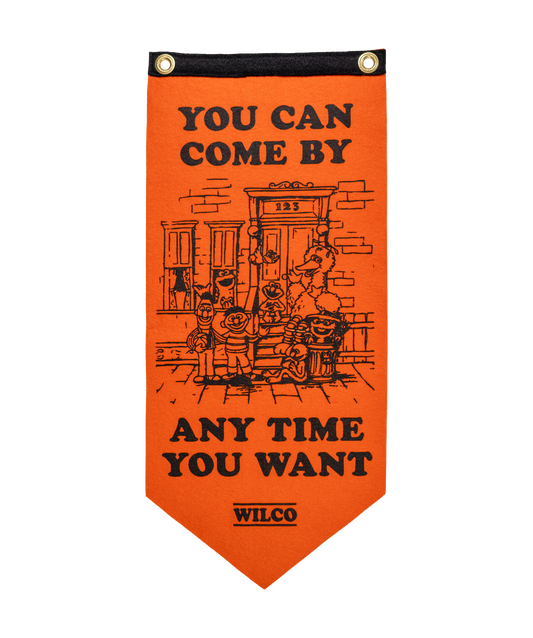 PRESALE: You Can Come By Any Time You Want Scout Flag  • Wilco x Sesame Street x Oxford Pennant