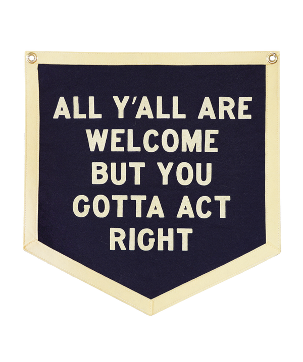 All Y'all Are Welcome Camp Flag | Tate Farms x Oxford Pennant
