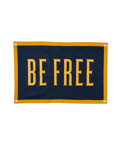 Be Free Camp Flag • United By Blue x True Hand Society x Oxford Pennant Original
