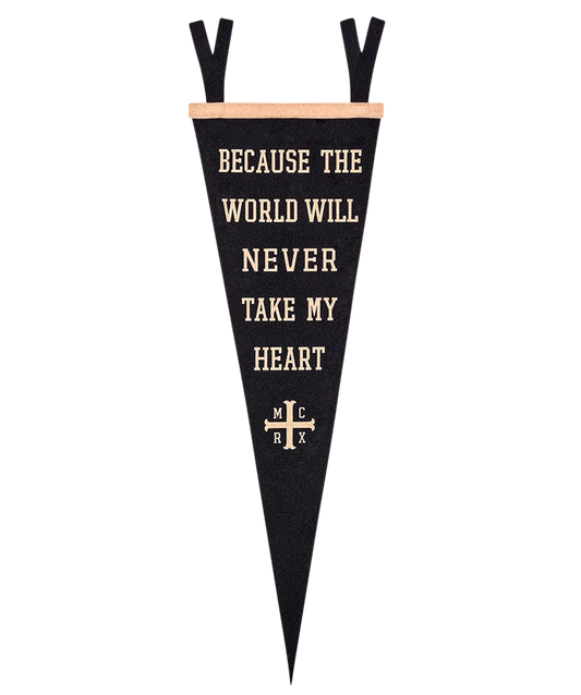Because The World Will Never Take My Heart Pennant - MCR x Oxford Pennant