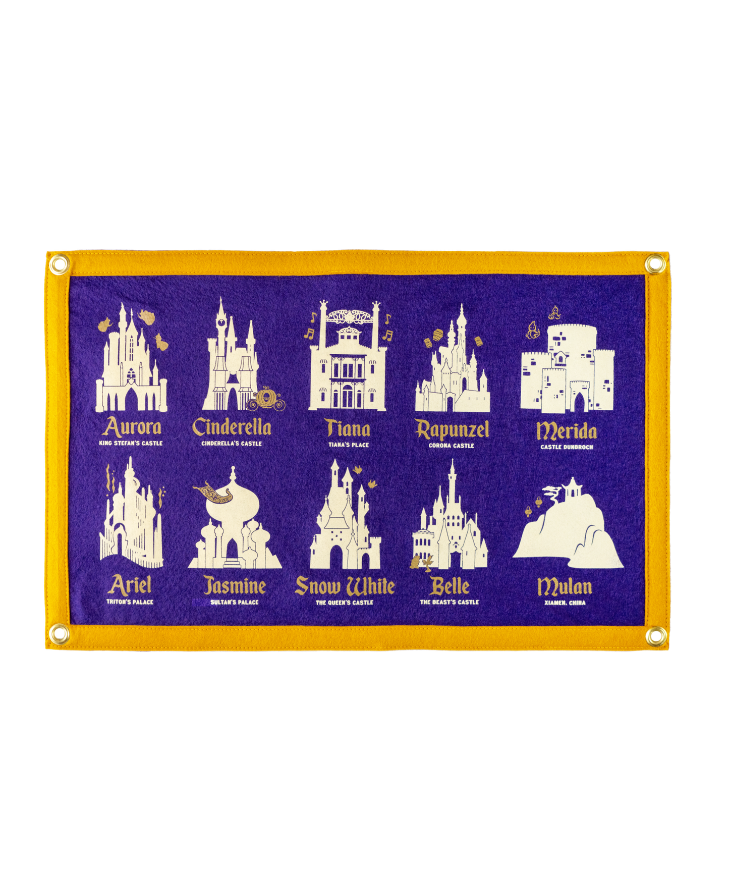 Disney Princess Castles Camp Flag