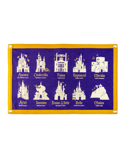 Disney Princess Castles Camp Flag