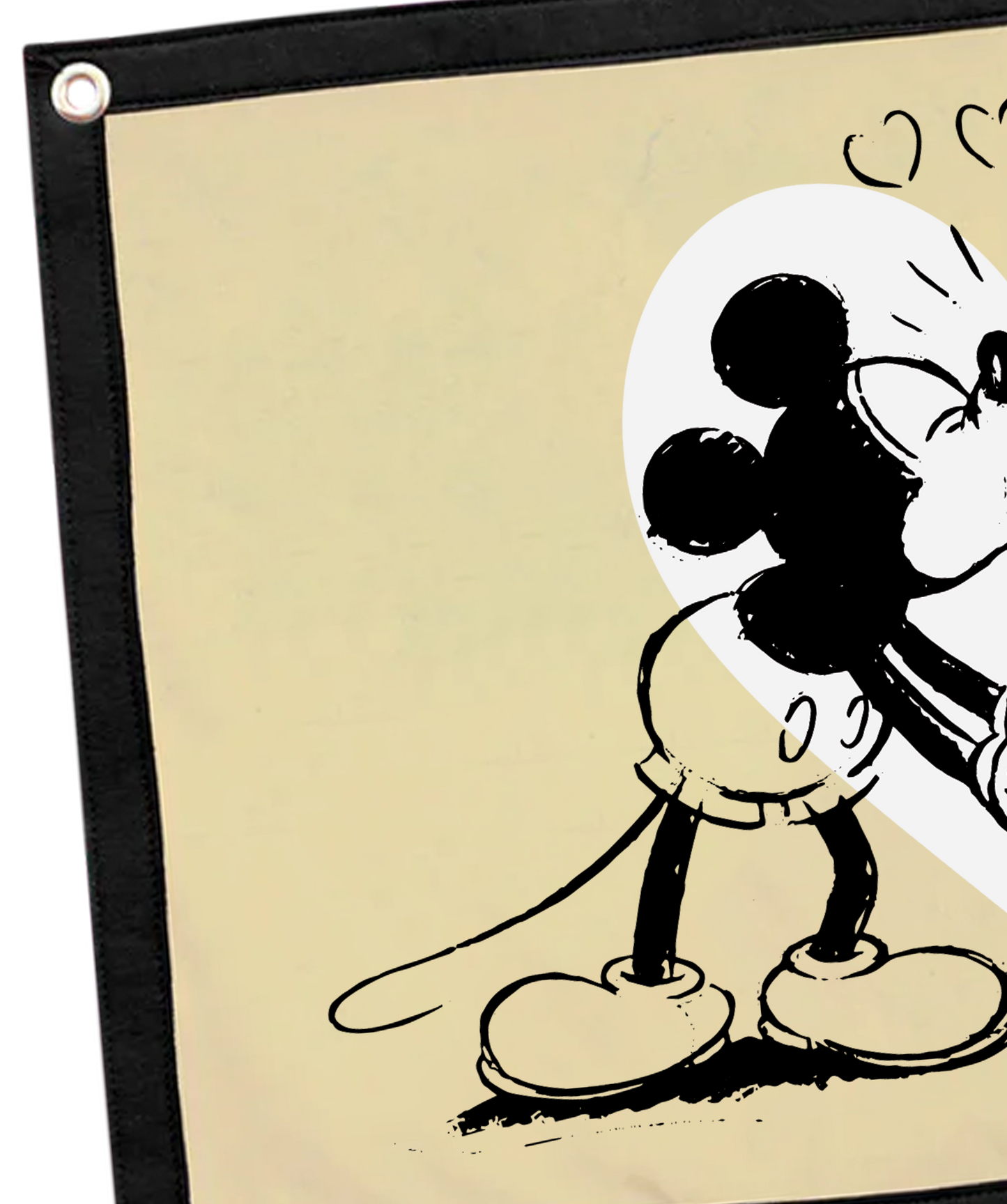 Disney's Mickey and Minnie Kissing - Camp Flag