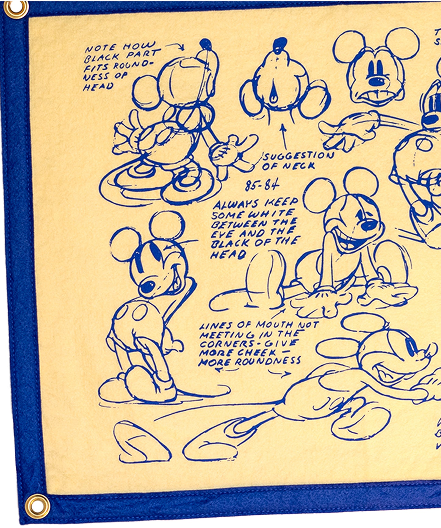 Disney's Blue Mickey Mouse Sketch - Camp Flag