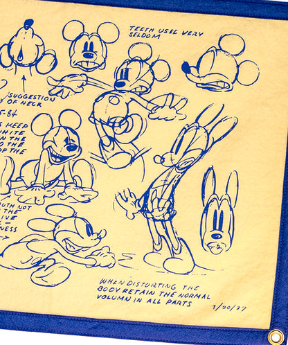 Disney's Blue Mickey Mouse Sketch - Camp Flag