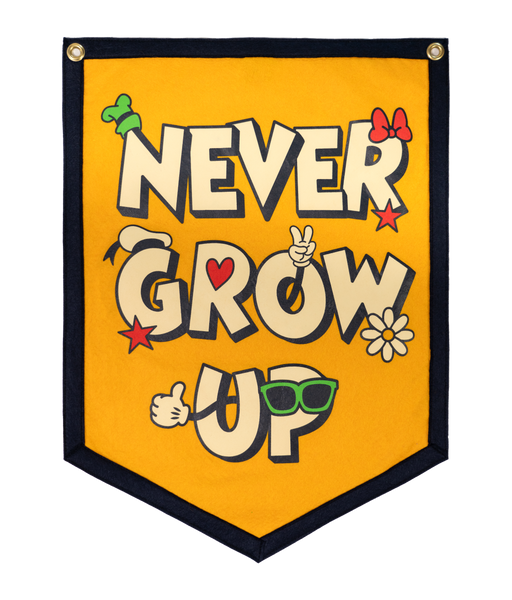 Never Grow Up Disney Camp Flag