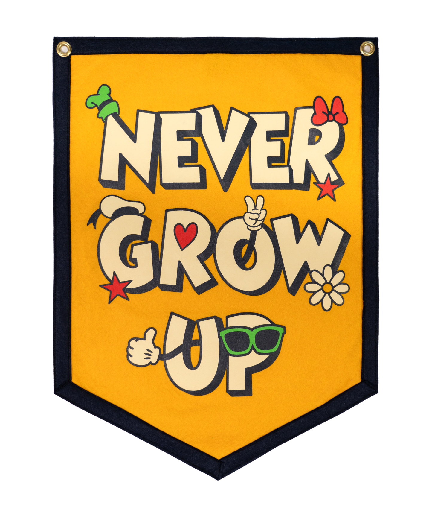 Never Grow Up Disney Camp Flag