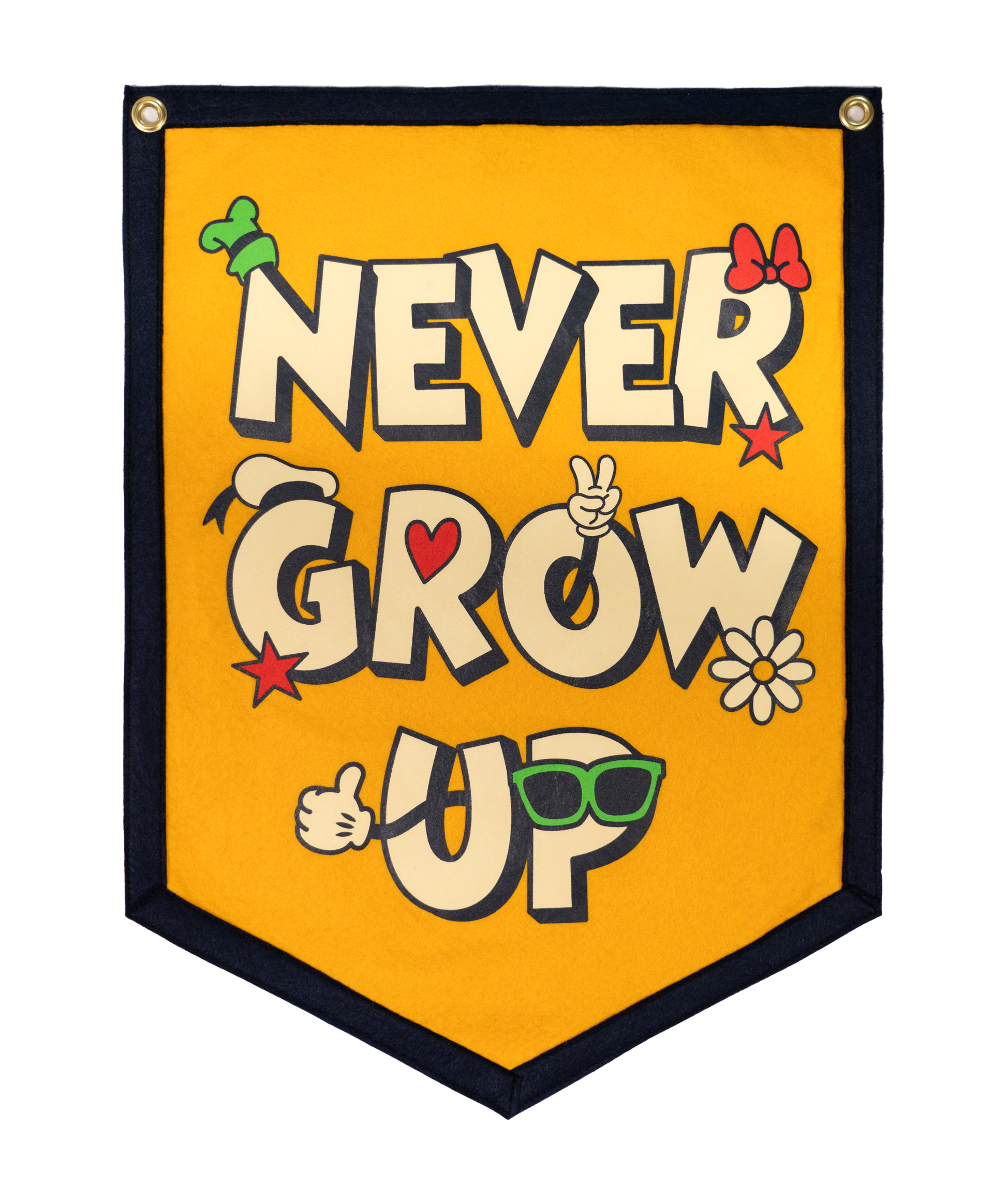 Never Grow Up Disney Camp Flag