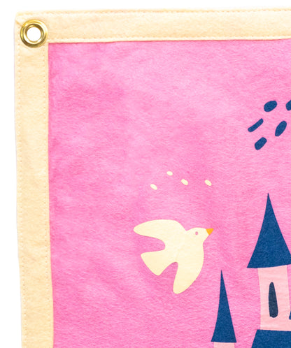 Disney Princess Floral Castle Camp Flag