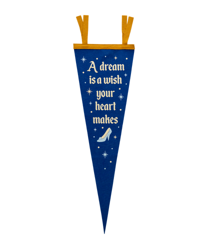 A Dream Is A Wish Your Heart Makes Disney Princess Pennant