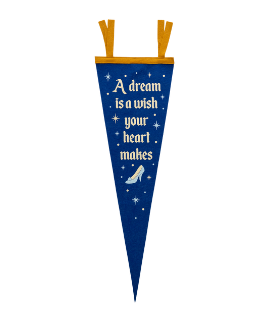 A Dream Is A Wish Your Heart Makes Disney Princess Pennant