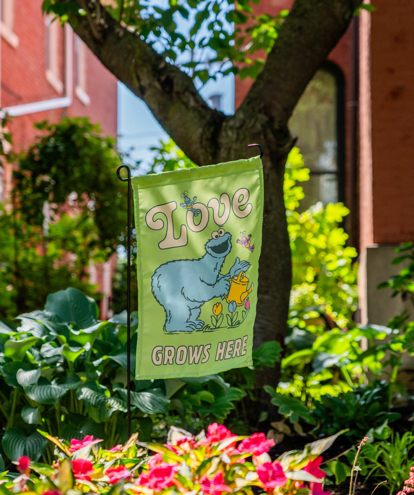 Love Grows Here Garden Flag  • Sesame Street x Oxford Pennant