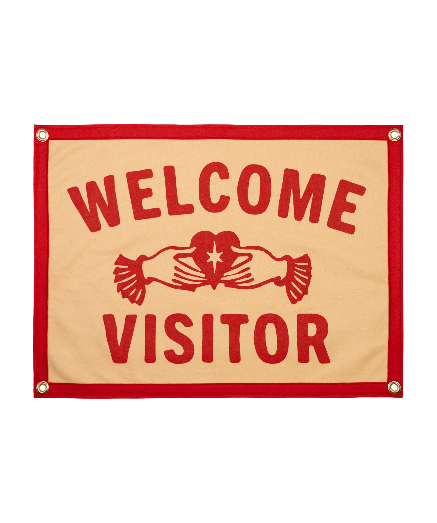 PRESALE: Welcome Visitor Camp Flag • John Moreland x Oxford Pennant