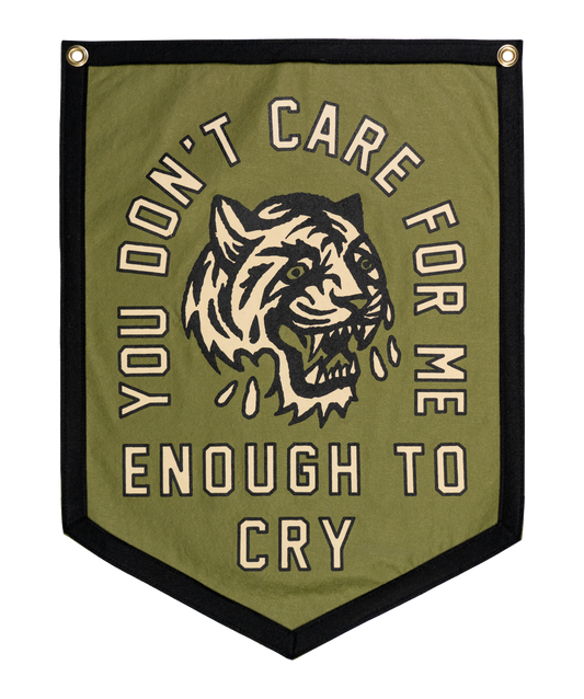 You Don't Care For Me Enough To Cry Camp Flag • John Moreland x Oxford Pennant