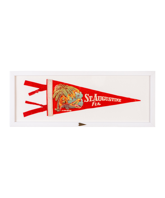 Vintage St. Augustine Framed Pennant