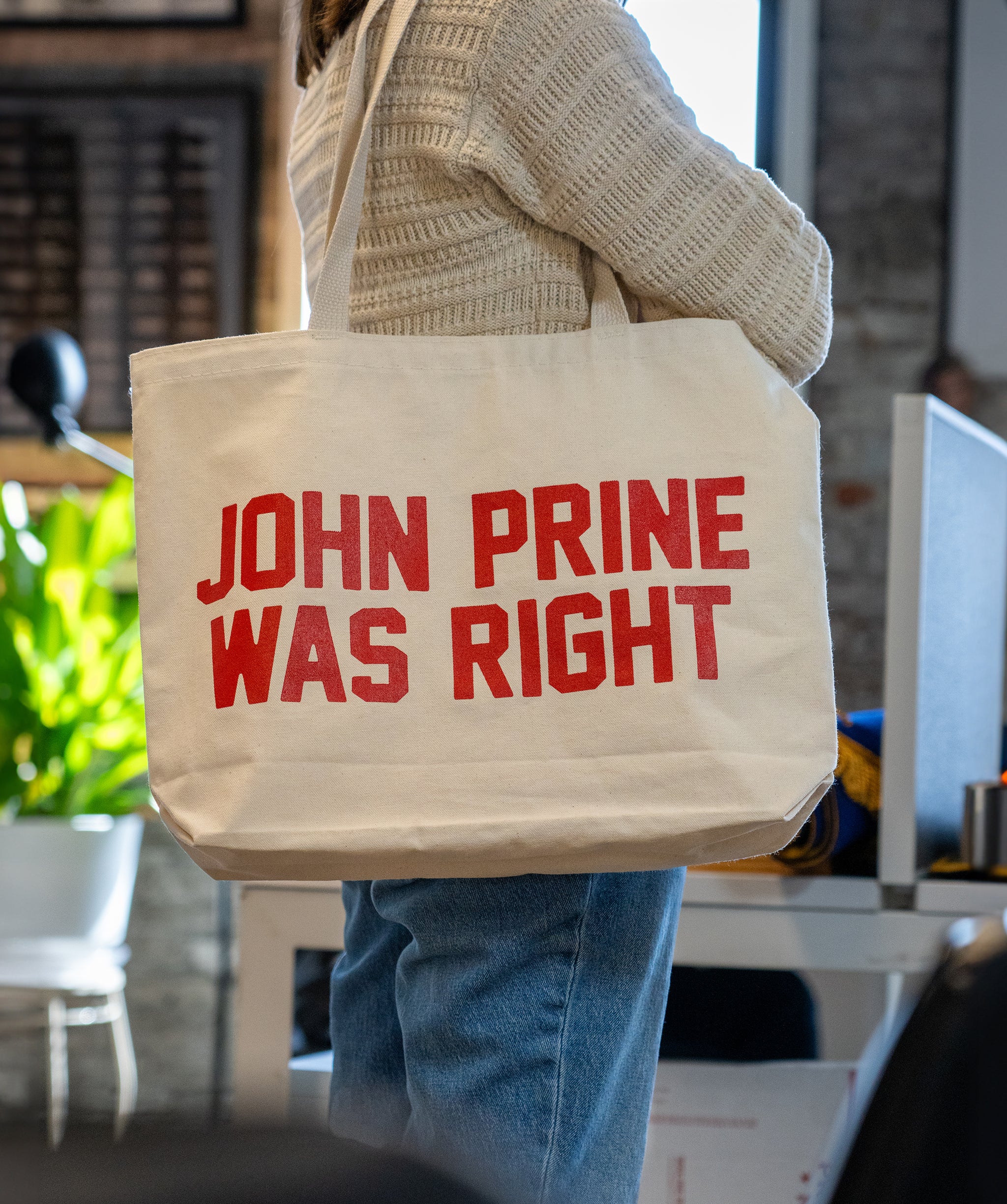 John Prine Was Right Tote Bag John Prine x Oxford Pennant