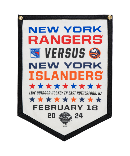 2024 NHL Stadium Series™ New York VS. New York Camp Flag • NHL x Oxford Pennant