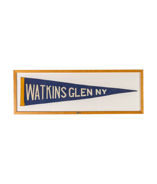 Vintage Watkins Glen New York Framed Pennant