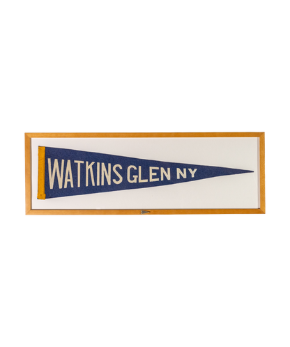 Vintage Watkins Glen New York Framed Pennant