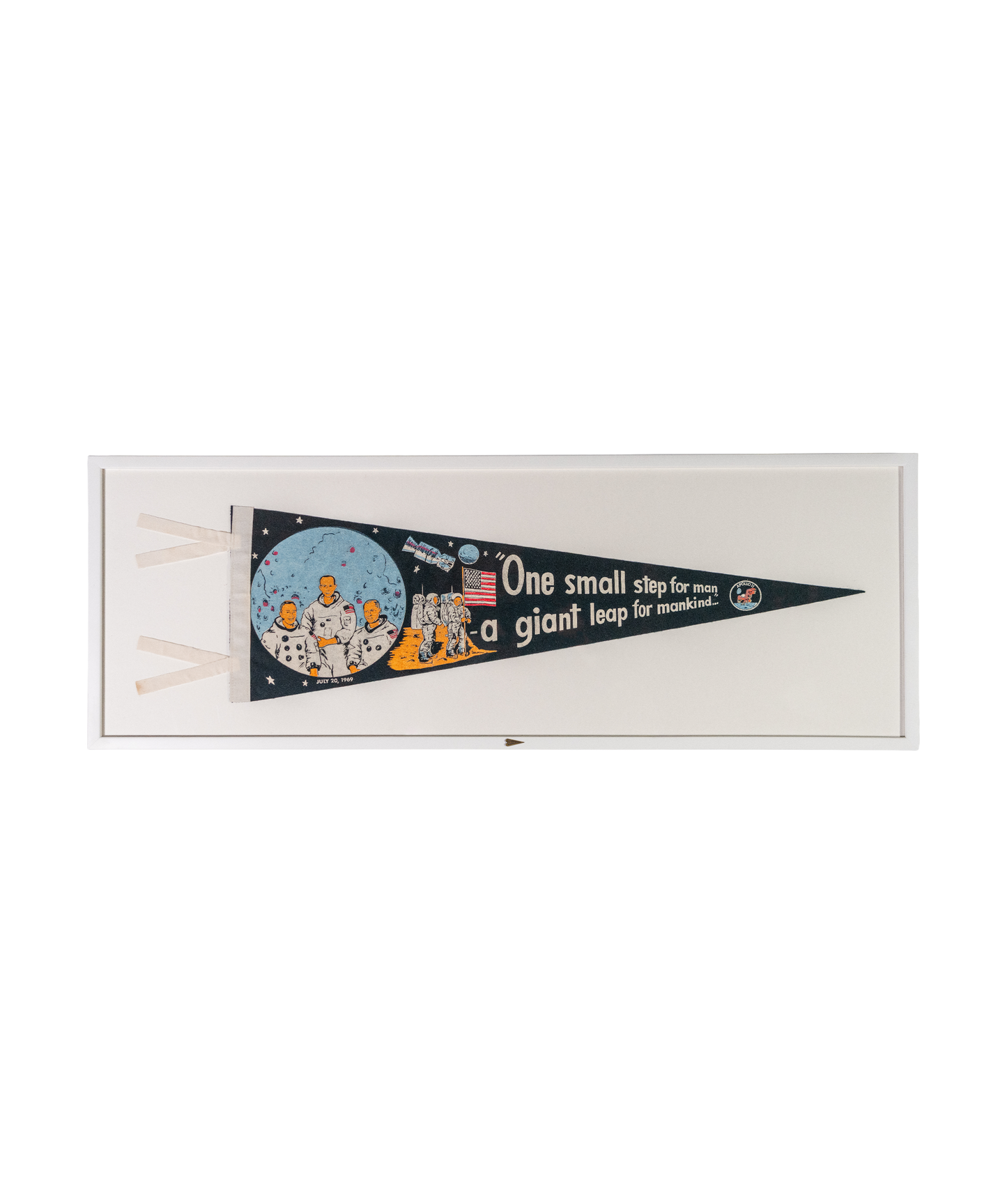 Vintage One Small Step Framed Pennant