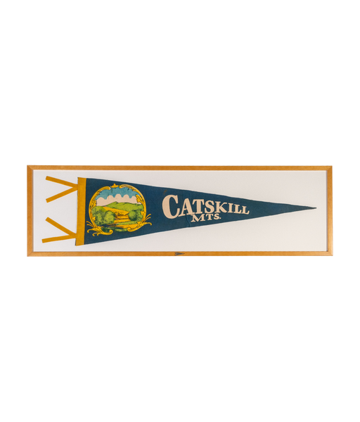 Vintage Catskill Mountains Framed Pennant