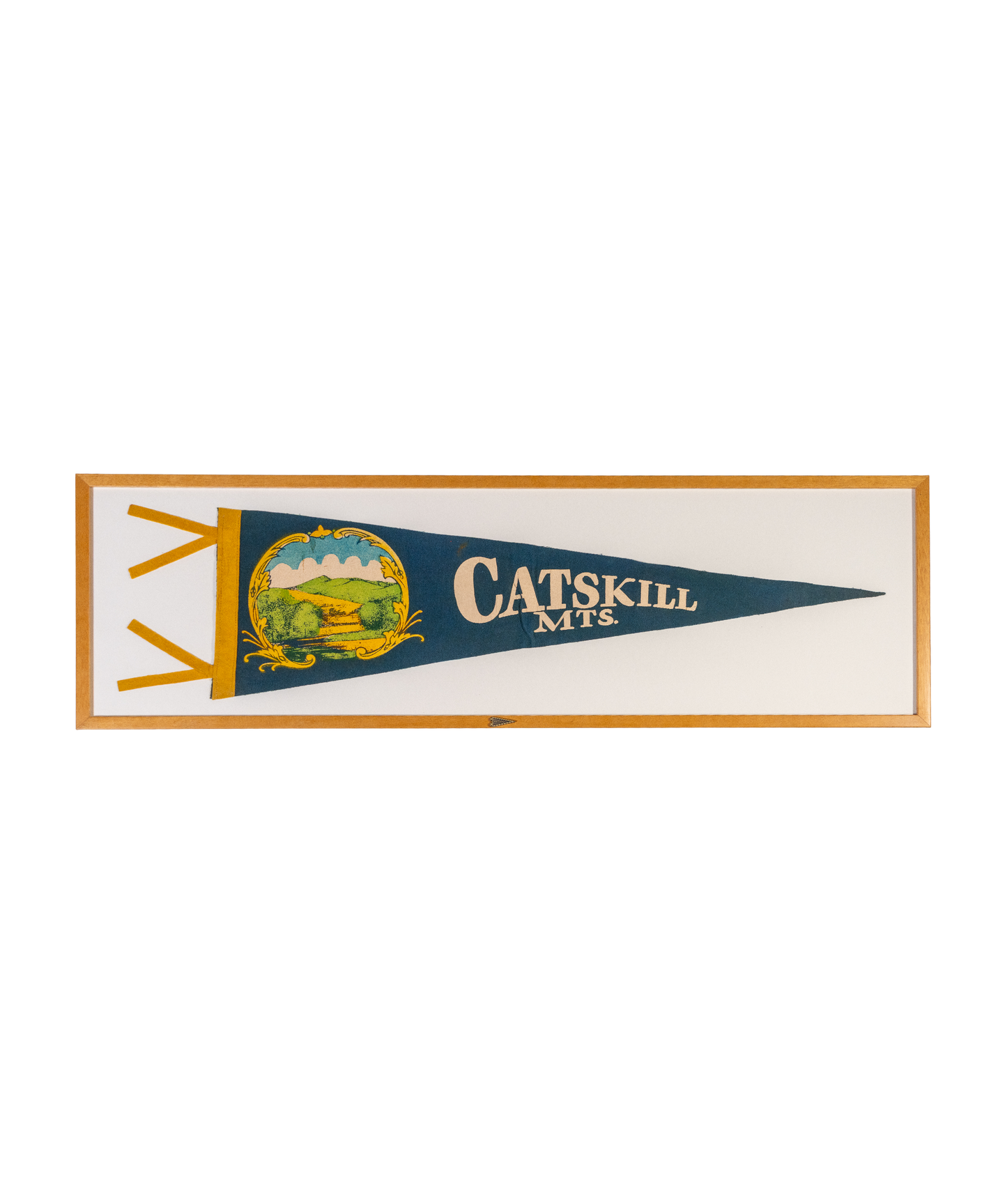 Vintage Catskill Mountains Framed Pennant
