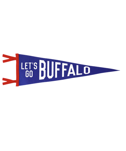 Let's Go Buffalo Pennant (Blue and Red)