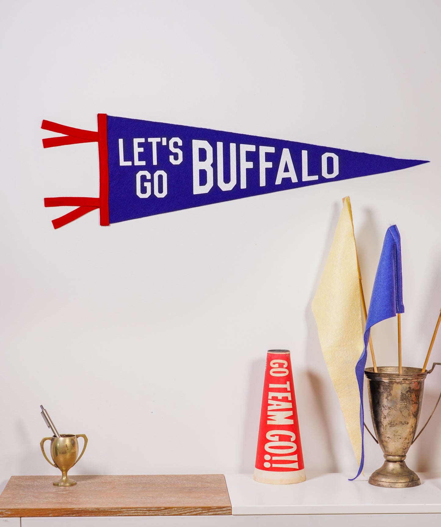 Let's Go Buffalo Pennant (Blue and Red)