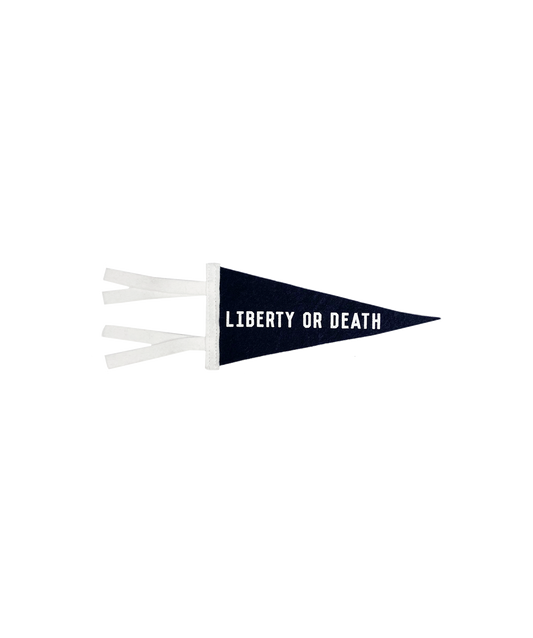 Liberty or Death Navy Mini Pennant