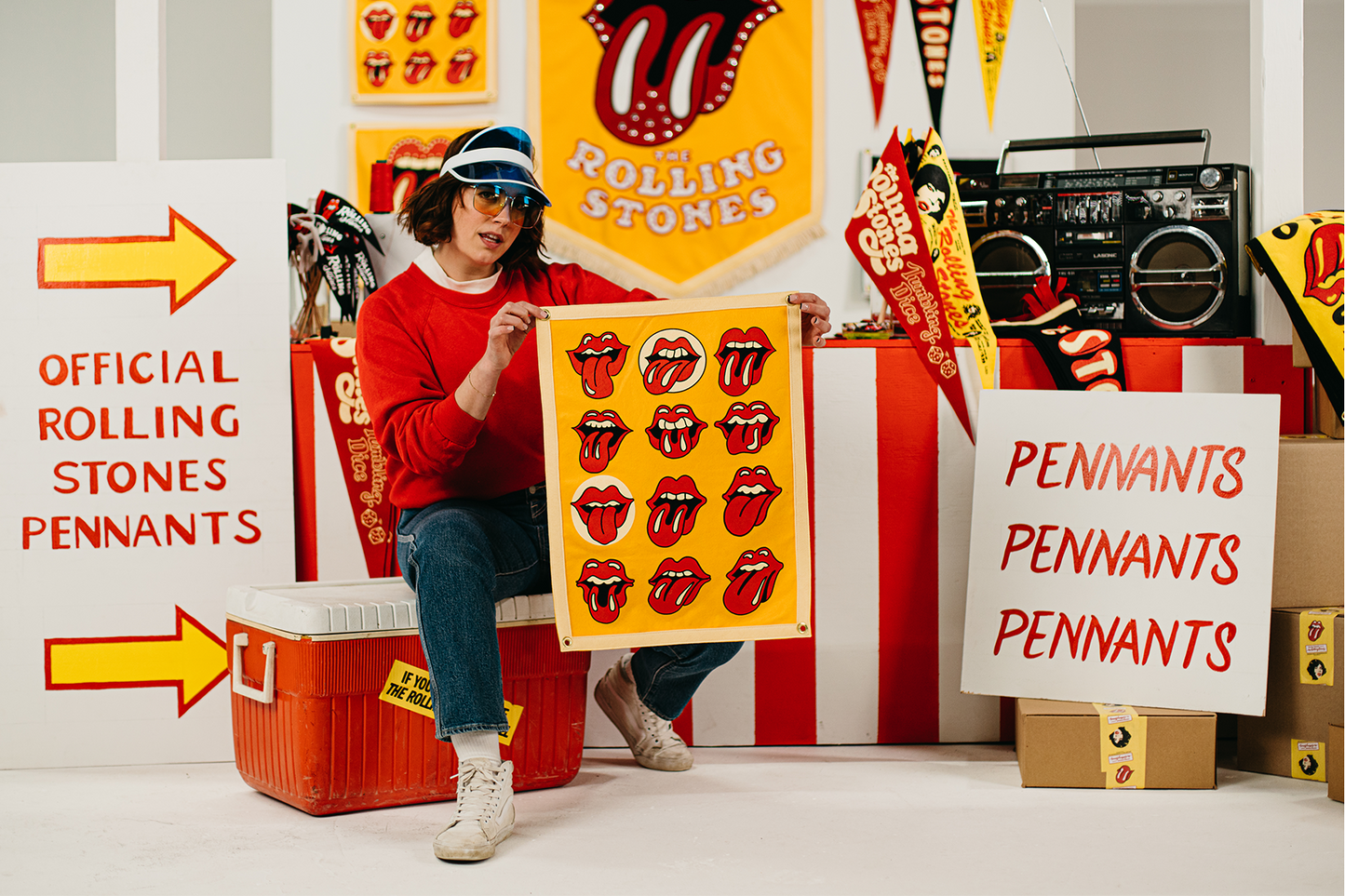 Lips Camp Flag • The Rolling Stones x Oxford Pennant