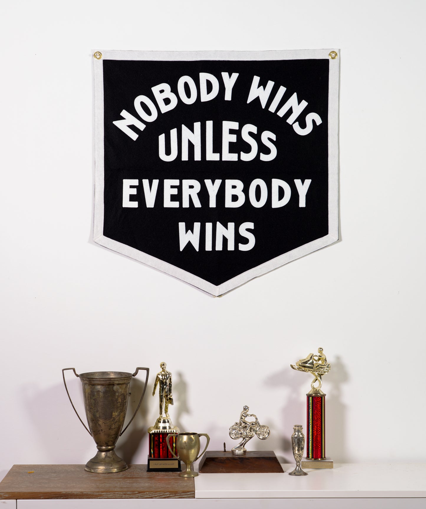Nobody Wins Unless Everybody Wins Camp Flag