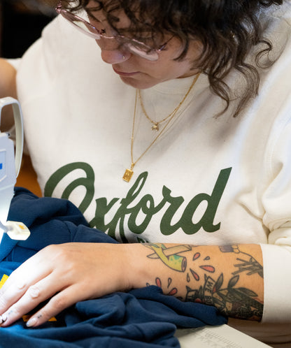 Oxford Pennant Manufacturing Script Shop Crewneck Sweatshirt