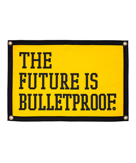 The Future Is Bulletproof Camp Flag • MCR x Oxford Pennant