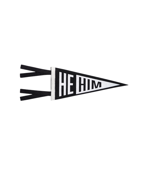 He/Him Mini Pennant