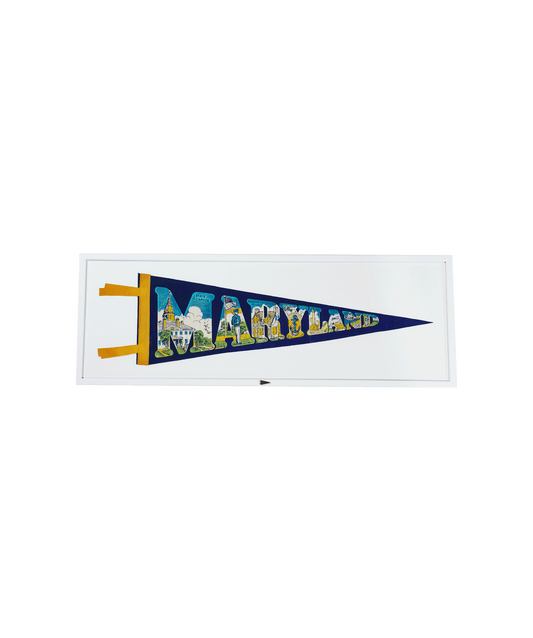 Vintage Maryland Framed Pennant