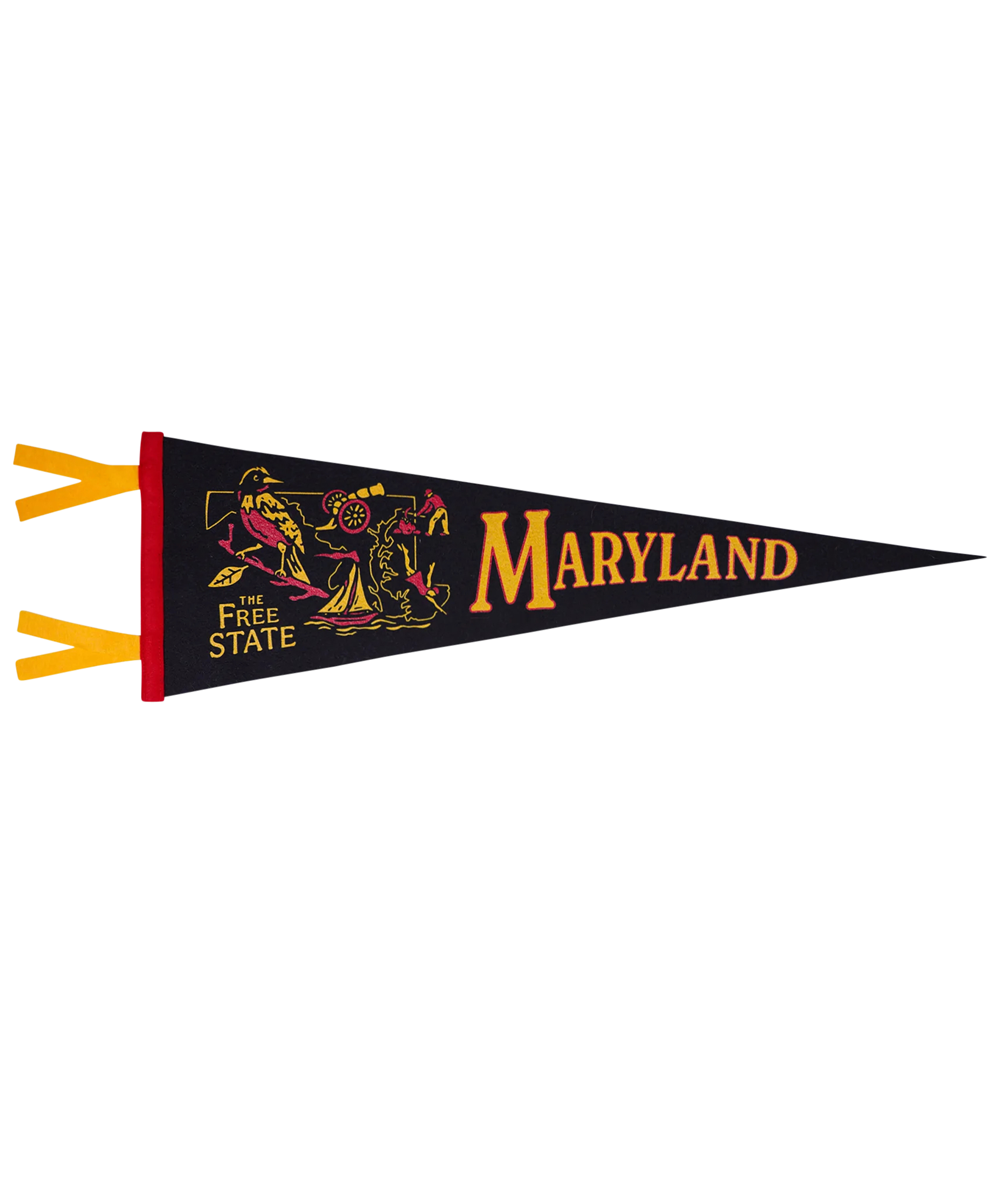 Gagliardetto Da Parete Maryland Terrapins, In Feltro, Misura 30,5 X 76,2 Cm, Ufficiale College, Per Tifosi