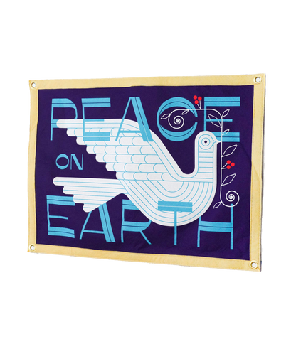 Peace On Earth Camp Flag • Invisible Creature x Oxford Pennant