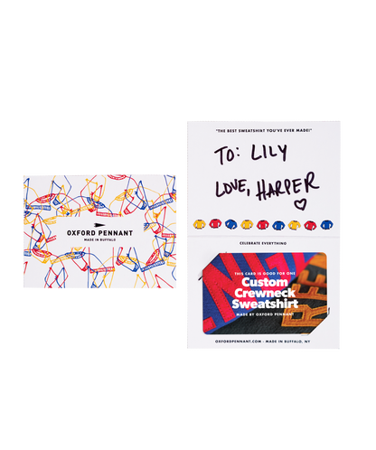 Custom Crewneck Gift Card
