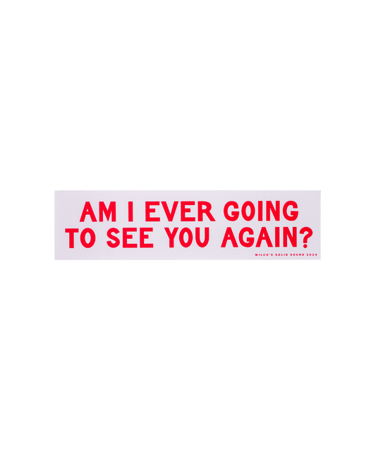 Evicted / Am I Ever Going To See You Again? Bumper Sticker • Wilco x Oxford Pennant